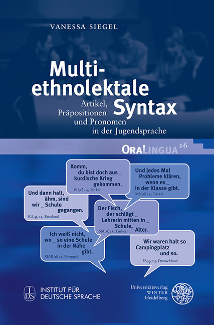 Multiethnolektale Syntax -  Vanessa Siegel