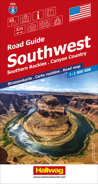 USA (Southwest), Southern Rockies - Canyon Country, Road Guide Nr. 6, Strassenkarte 1:1Mio - 