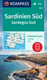 KOMPASS Wanderkarten-Set 2499 Sardinien Süd / Sardegna Sud (4 Karten) 1:50.000 - 
