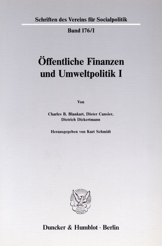Öffentliche Finanzen und Umweltpolitik I. - Kurt Schmidt