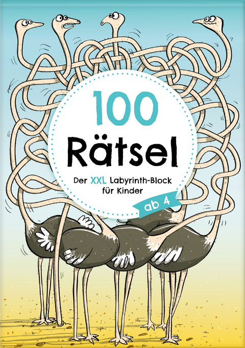 100 Rätsel: Der XXL Labyrinth-Block für Kinder ab 4 - Lisa Wirth