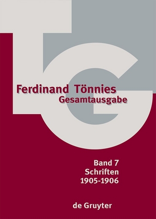 Ferdinand Tönnies: Gesamtausgabe (TG) / 1905-1906 - Arno Bammé; Rolf Fechner