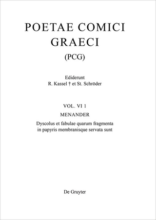 Poetae Comici Graeci / Menander - Rudolf Kassel; Stephan Schröder