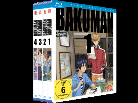 Bakuman - Staffel 1 - Gesamtausgabe - Bundle - Vol.1-4 (4 Blu-rays) - Kenichi Kasai, Noriaki Akitaya