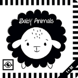Baby Animals: Kontrastbuch für Babys mit Öffnungen · kontrastreiche Bilder angepasst an Babyaugen · Schwarz Weiß Buch für Neugeborene · Mein erstes Bilderbuch · Montessori Buch - Agnieszka Sawczyn