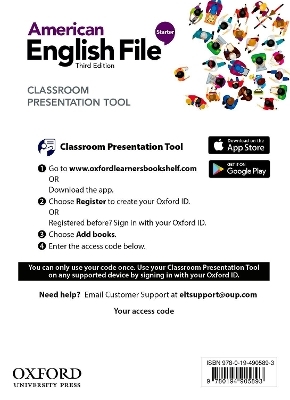 American English File: Starter: Classroom Presentation Tool Access Card