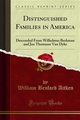 Distinguished Families in America, Descended From Wilhelmus Beekman and Jan Thomasse Van Dyke - William Benford Aitken