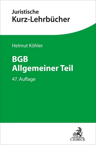 BGB Allgemeiner Teil - Helmut Köhler; Heinrich Lange