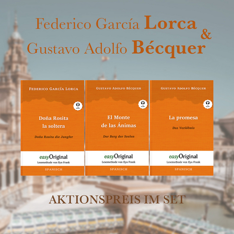 Federico García Lorca & Gustavo Adolfo Bécquer (Bücher + 3 MP3 Audio-CDs) - Lesemethode von Ilya Frank - Federico García Lorca, Gustavo Adolfo Bécquer
