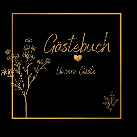 Gästebuch Hochzeit- Unsere Gäste Black Premium Hardcover - Lucie K. Schmitt