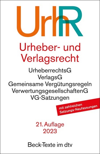 Urheber- und Verlagsrecht - Hans-Peter Hillig