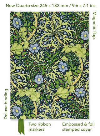 William Morris: Seaweed (Foiled Quarto Journal) - Flame Tree Studio