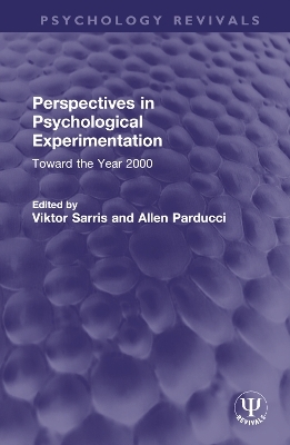 Perspectives in Psychological Experimentation - 