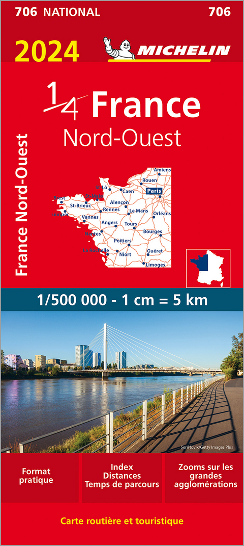 Northwestern France 2024 - Michelin National Map 706 -  Michelin