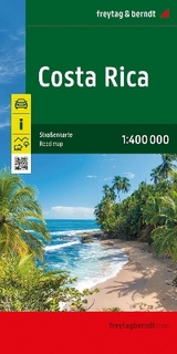 Costa Rica, Straßenkarte, 1:400.000, freytag &amp; berndt