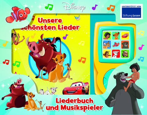 Disney - Unsere schönsten Lieder - Liederbuch und Musikspieler mit 16 beliebten Kinderliedern - 