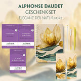 Alphonse Daudet Geschenkset - 3 Bücher (mit Audio-Online) + Eleganz der Natur Schreibset Basics - Alphonse Daudet