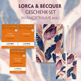 Lorca & Bécquer Geschenkset - 3 Bücher (mit Audio-Online) + Marmorträume Schreibset Basics - Federico García Lorca, Gustavo Adolfo Bécquer