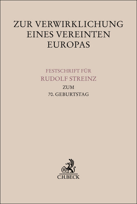 Zur Verwirklichung eines Vereinten Europas - 