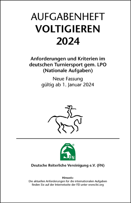 Aufgabenheft – Voltigieren 2024 -  Deutsche Reiterliche Vereinigung e.V. (FN)