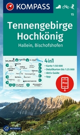 Tennengebirge, Hochkönig, Hallein, Bischofshofen - KOMPASS-Karten GmbH