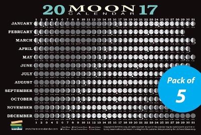 2017 Moon Calendar Card (5-Pack) - Kim Long