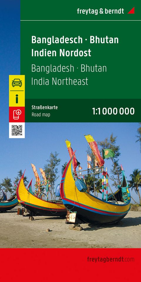 Bangladesch - Bhutan - Indien Nordost, Straßenkarte 1:1.000.000, freytag & berndt
