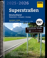 ADAC Superstraßen Autoatlas 2025/2026 Deutschland 1:200.000, Österreich, Schweiz 1:300.000 mit Europa 1:4,5 Mio. - 