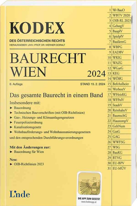 KODEX Baurecht Wien 2024 - Gerald Fuchs