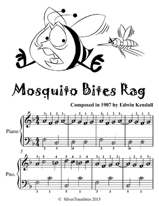 Mosquito Bites Rag - Easiest Piano Sheet Music Tadpole Edition - Silver Tonalities
