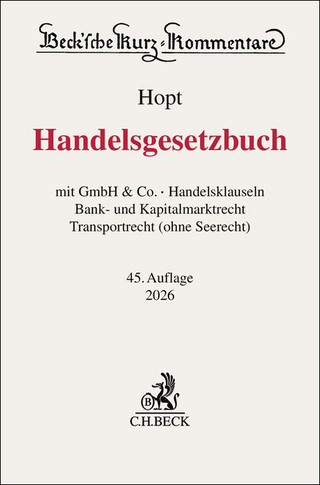 Handelsgesetzbuch - Klaus J. Hopt; Jens-Hinrich Binder; Christoph Kumpan