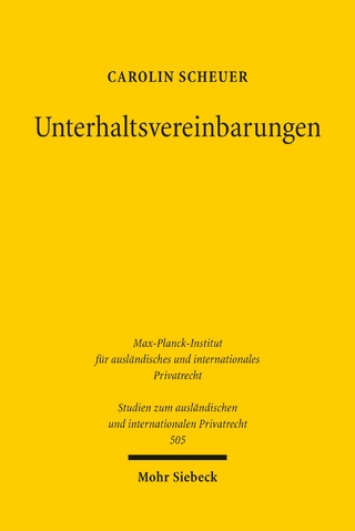 Unterhaltsvereinbarungen