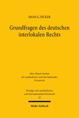 Grundfragen des deutschen interlokalen Rechts