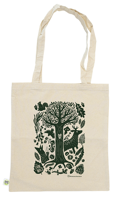 Bio-Baumwolltasche Aus Liebe zum Wald