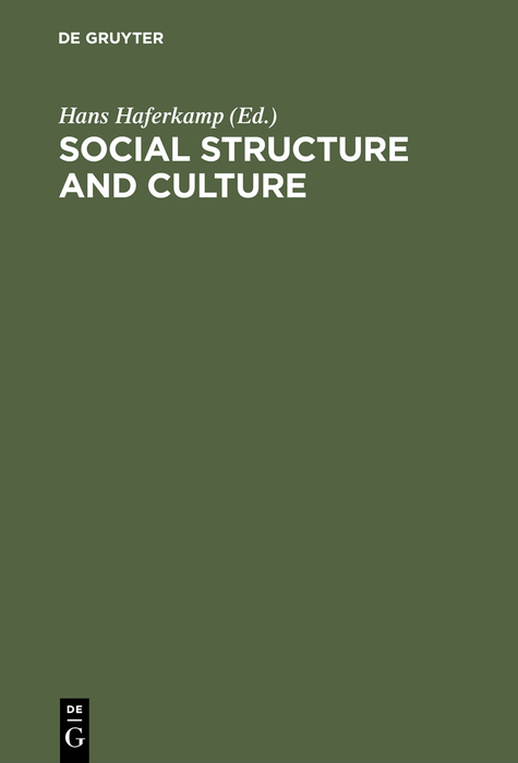Social Structure and Culture - 