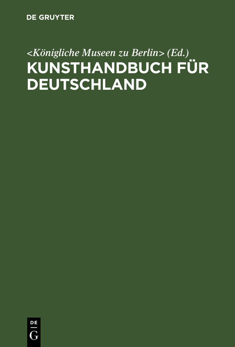 Kunsthandbuch für Deutschland - 
