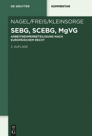 SEBG, SCEBG, MgVG - Bernhard Nagel; Gerhild Freis; Georg Kleinsorge