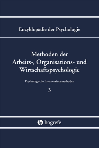 Methoden der Arbeits-, Organisations- und Wirtschaftspsychologie (B/III/3) - Siegfried Greif; Kai-Christoph Hamborg