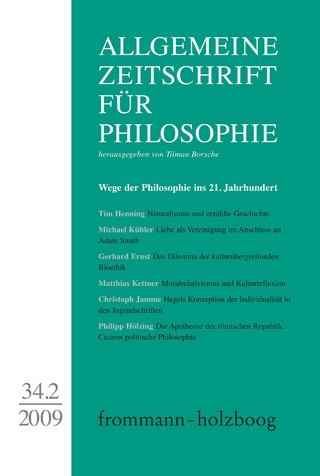 Allgemeine Zeitschrift für Philosophie: Heft 34.2/2009 - Tilman Borsche