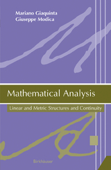Mathematical Analysis - Mariano Giaquinta, Giuseppe Modica