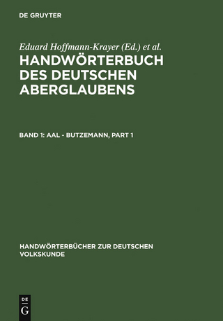 Aal - Butzemann - Eduard Hoffmann-Krayer; Hanns Bächtold-Stäubli