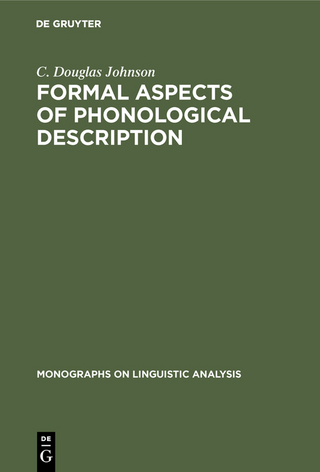 Formal Aspects of Phonological Description - C. Douglas Johnson