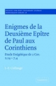 Enigmes de la Deuxieme Epitre de Paul aux Corinthiens - J. F. Collange