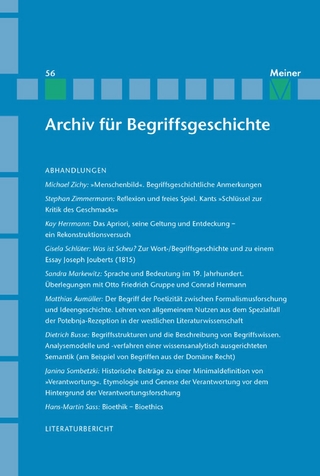 Archiv für Begriffsgeschichte. Band 56 - Christian Bermes; Ulrich Dierse; Michael Erler