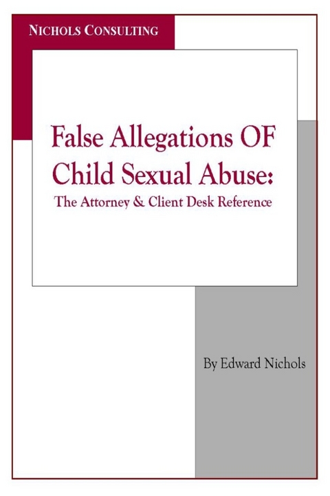 False Allegations Of Child Sexual Abuse -  Edward Nichols