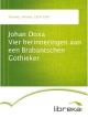 Johan Doxa Vier herinneringen aan een Brabantschen Gothieker - Herman Teirlinck
