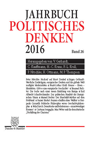 Politisches Denken. Jahrbuch 2016. - Frank-Lothar Kroll