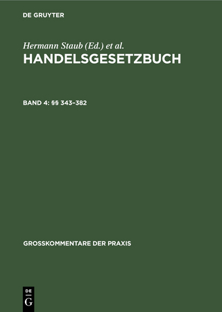 §§ 343?382 - Ingo Koller; Claus-Wilhelm Canaris; Dieter Brüggemann