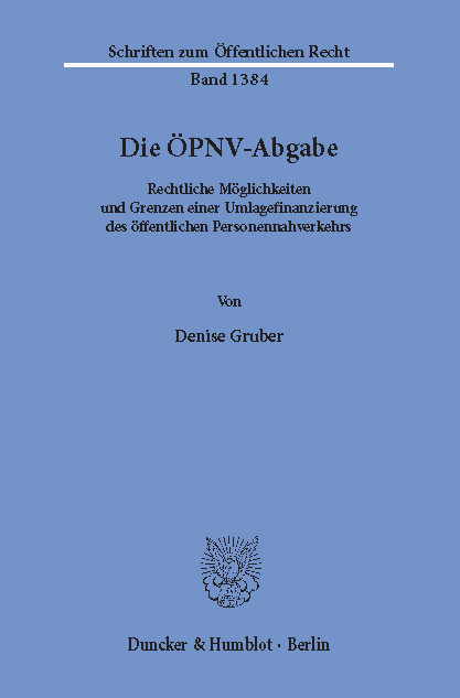 Die ÖPNV-Abgabe. -  Denise Gruber
