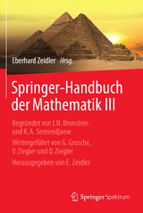 Springer-Handbuch der Mathematik III -  Eberhard Zeidler,  Hans-Rudolf Schwarz,  Wolfgang Hackbusch,  Bernd Luderer,  Jochen Blath,  Alexand
